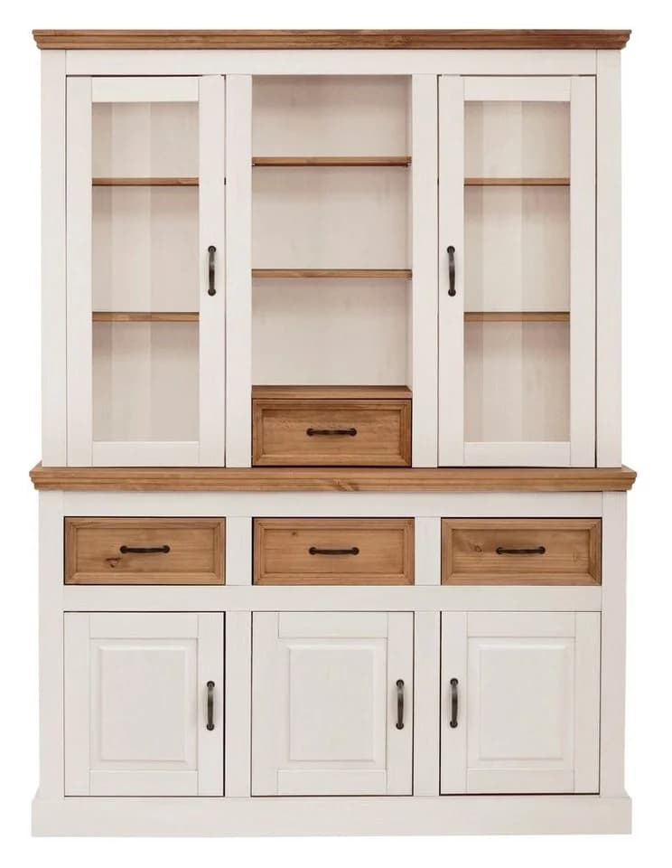 Buffet OTTO HOME Selma Weiß Massivholz mit Glas - Bild 3