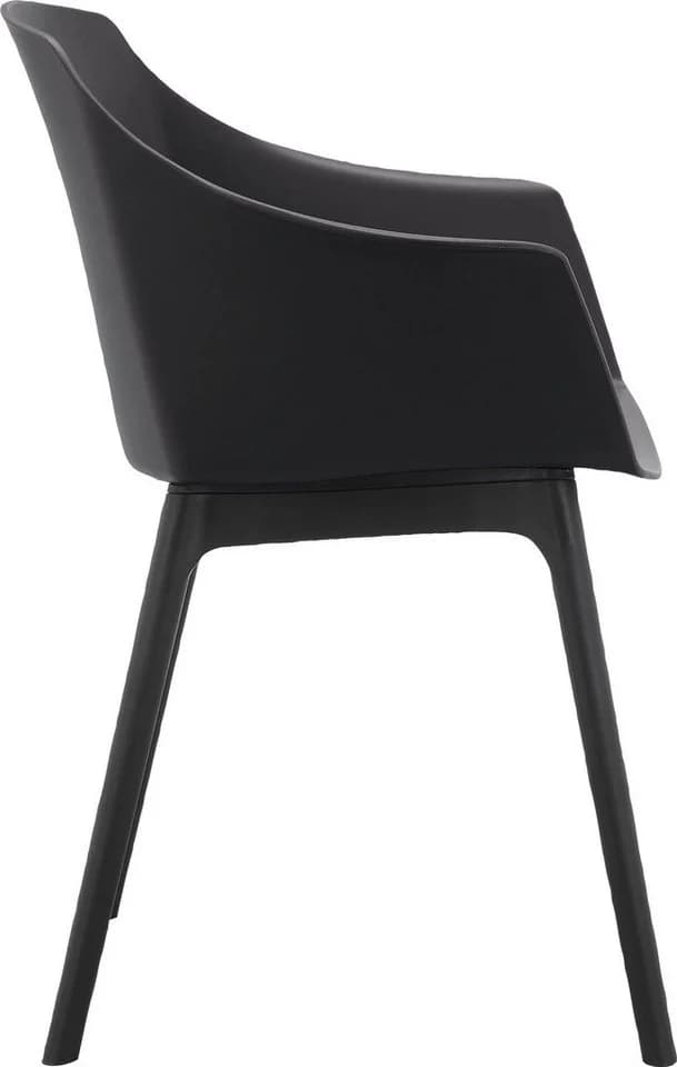loft24 Esszimmerstuhl Nolia 2er-Set Schwarz Kunststoff Modern - Bild 3