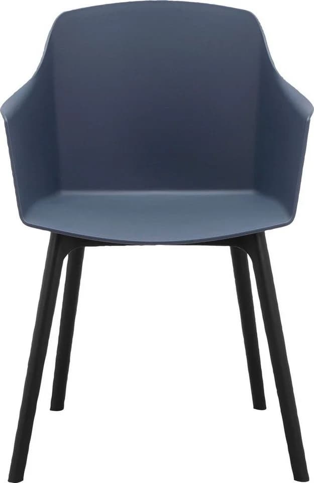 loft24 Armlehnstuhl Nolia (2er Set) Blau Kunststoff Esszimmerstuhl