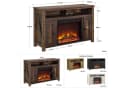 loft24 Kaminumbauschrank Farmington Sideboard mit Elektrokamin Schwarz Bild 4