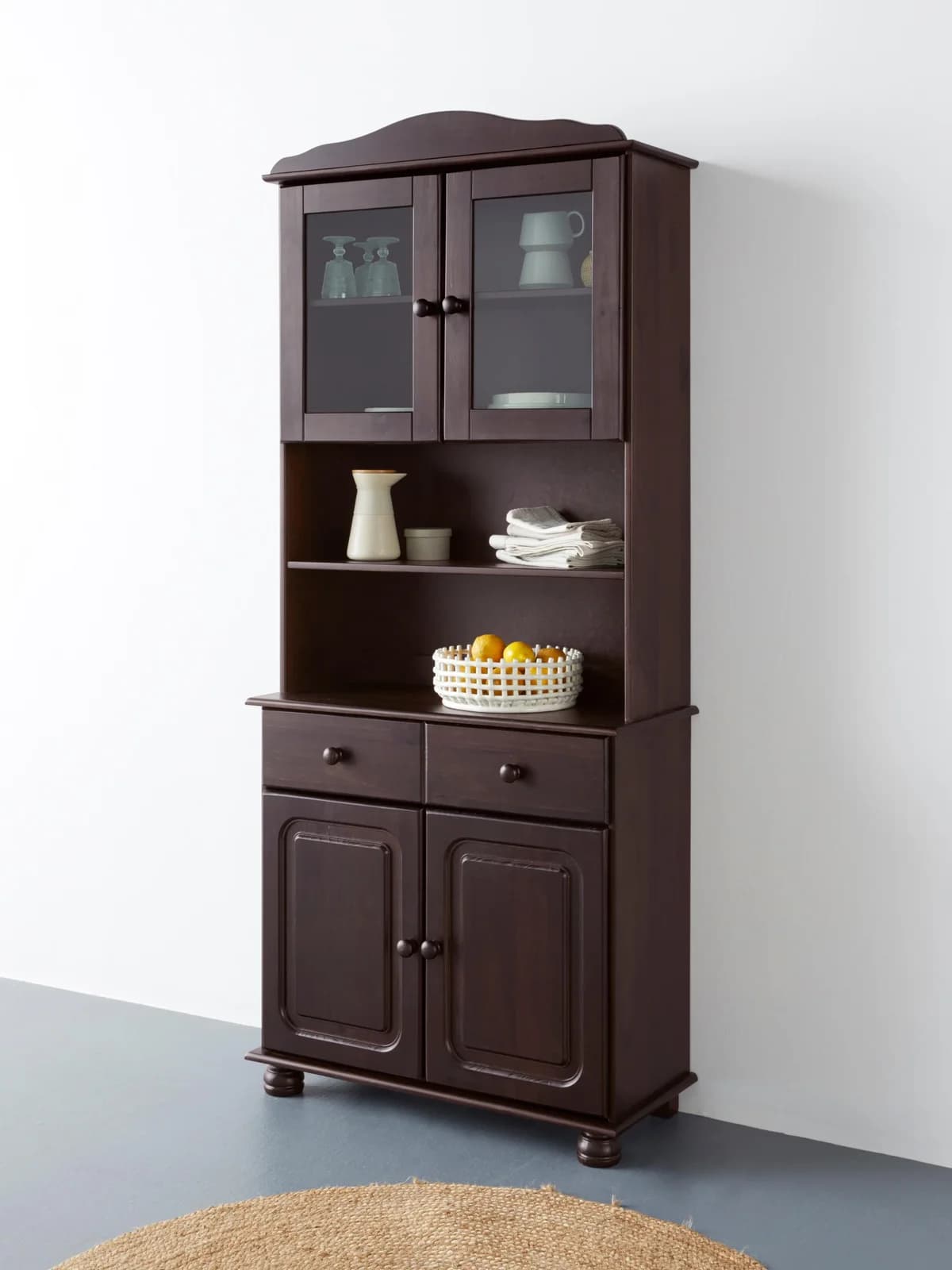 OTTO HOME Buffet Mette Dunkelbraun Massivholz 181cm