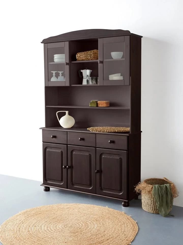 OTTO HOME Buffet Mette Dunkelbraun Massivholz mit Schubladen - Bild 2