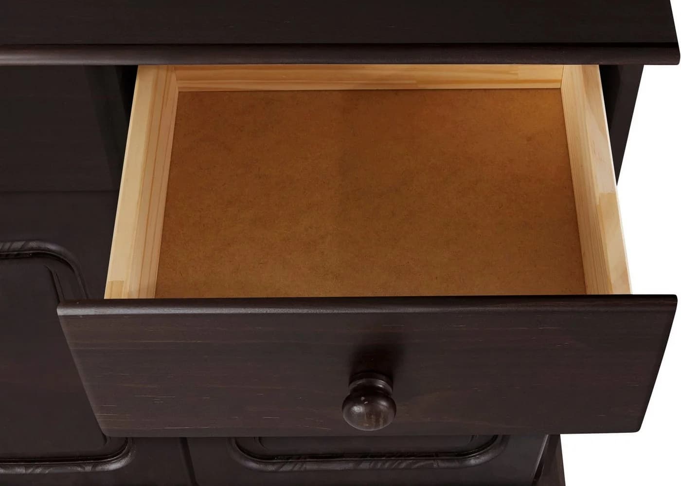 OTTO HOME Buffet Mette Dunkelbraun Massivholz mit Schubladen - Bild 5