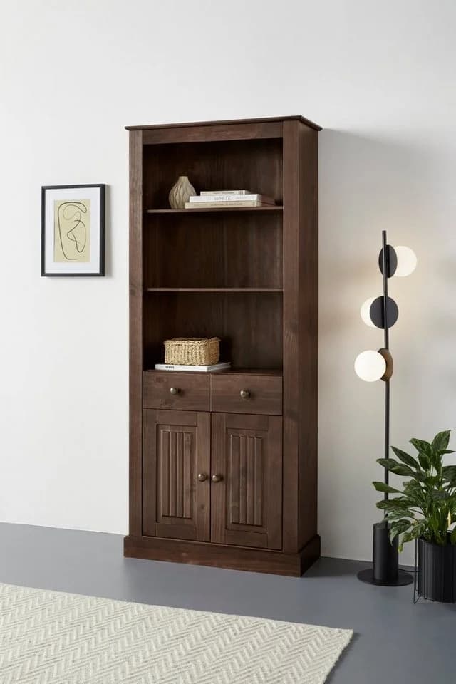 Bücherregal HOME AFFAIRE Liotta Braun Massivholz - Bild 2