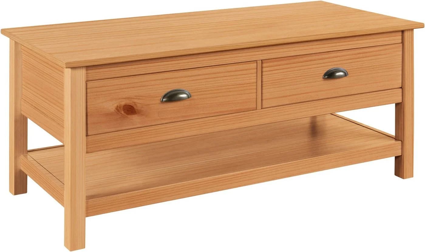 Couchtisch OTTO HOME Schröder Kiefer Beige 2 Schubladen - Bild 3