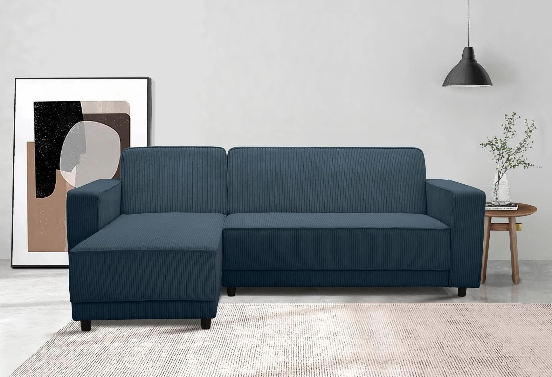 DOREL HOME Ecksofa Allie mit Schlaffunktion und Relaxfunktion Blau
