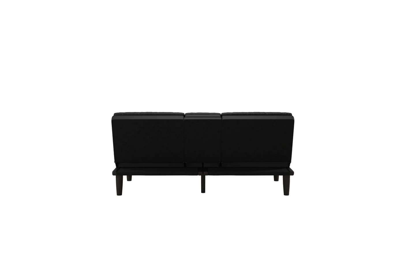 DOREL HOME Schlafsofa Maine Schwarz mit Relaxfunktion und Getränkehaltern - Bild 5