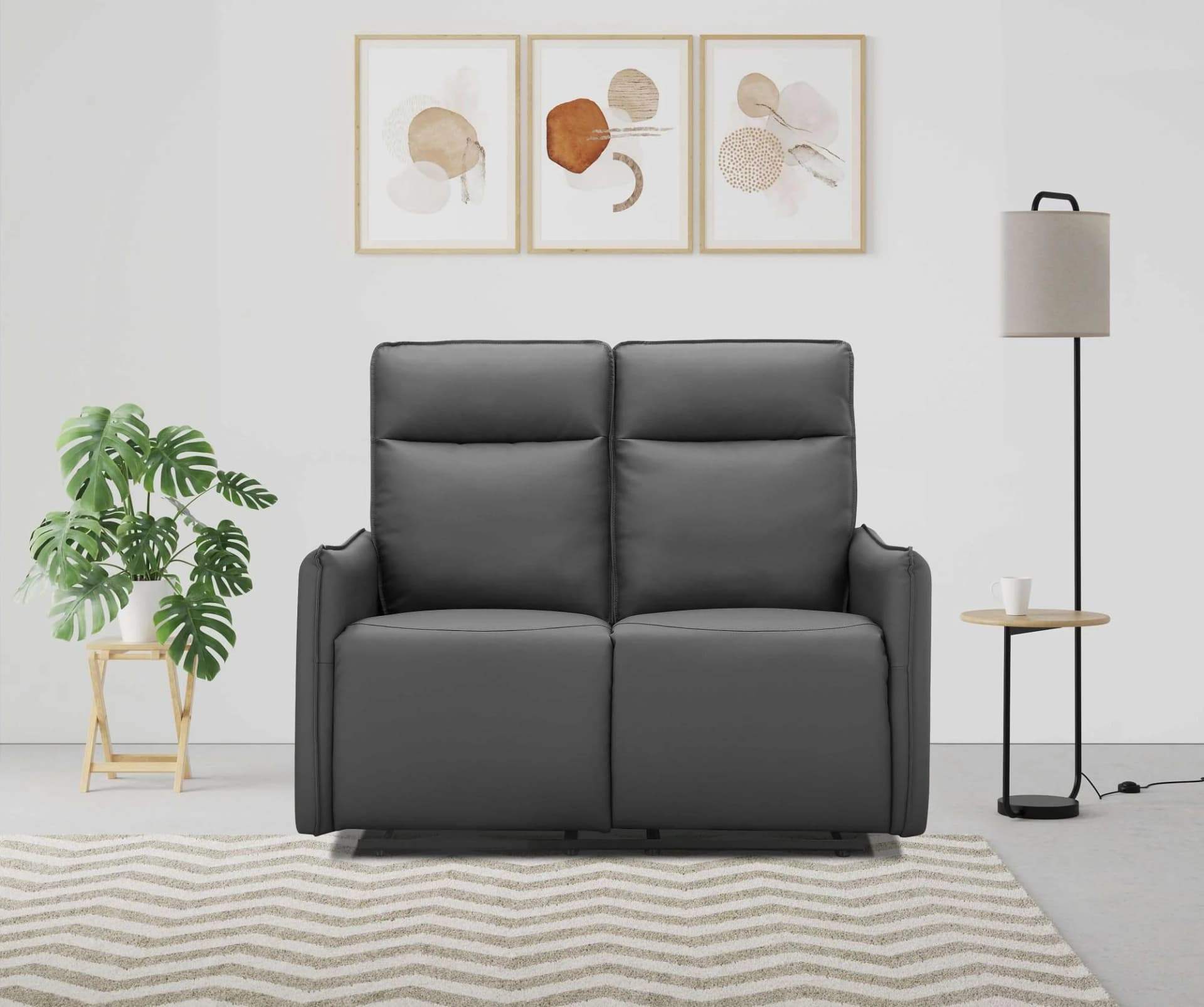 DOREL HOME Lugo 2-Sitzer Kinosofa Grau mit Relaxfunktion