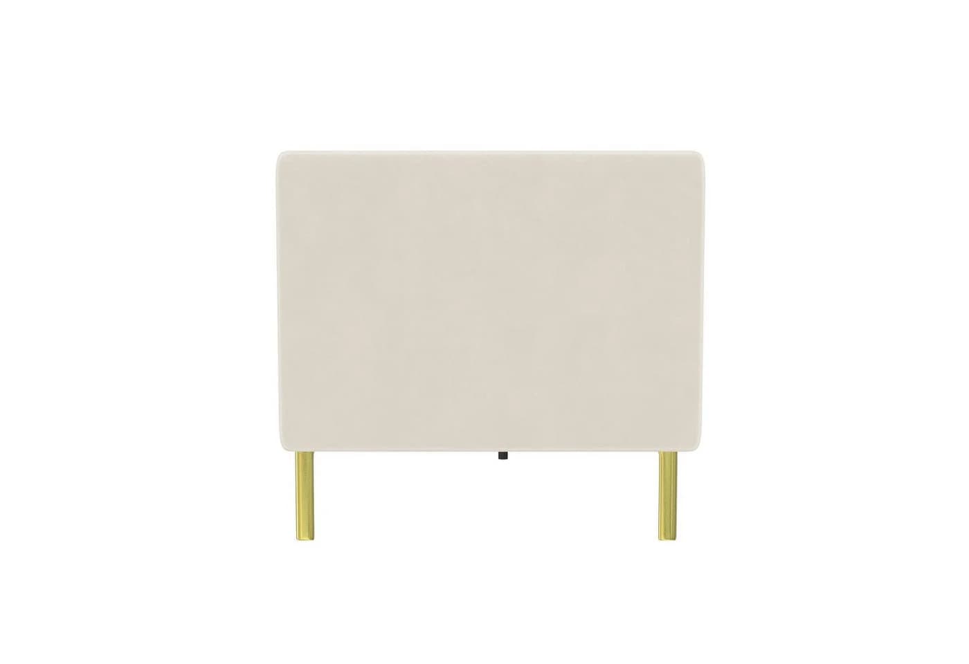 loft24 Sofa Marseille 3-Sitzer Samtbezug Elfenbein Gold Metallfüße - Bild 3