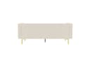 loft24 Sofa Marseille 3-Sitzer Samtbezug Elfenbein Gold Metallfüße Bild 4