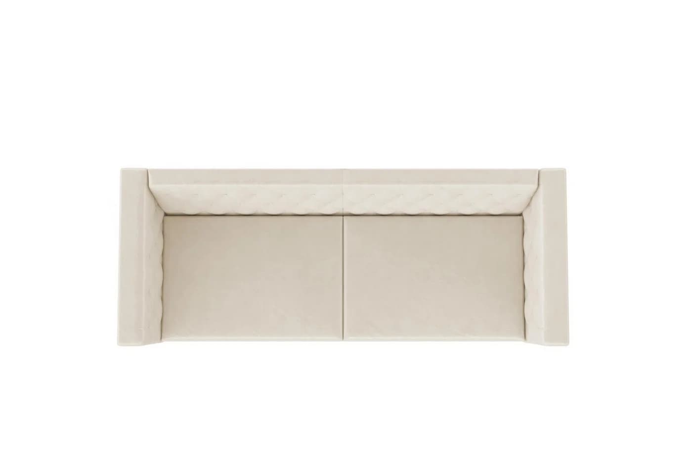 loft24 Sofa Marseille 3-Sitzer Samtbezug Elfenbein Gold Metallfüße - Bild 5