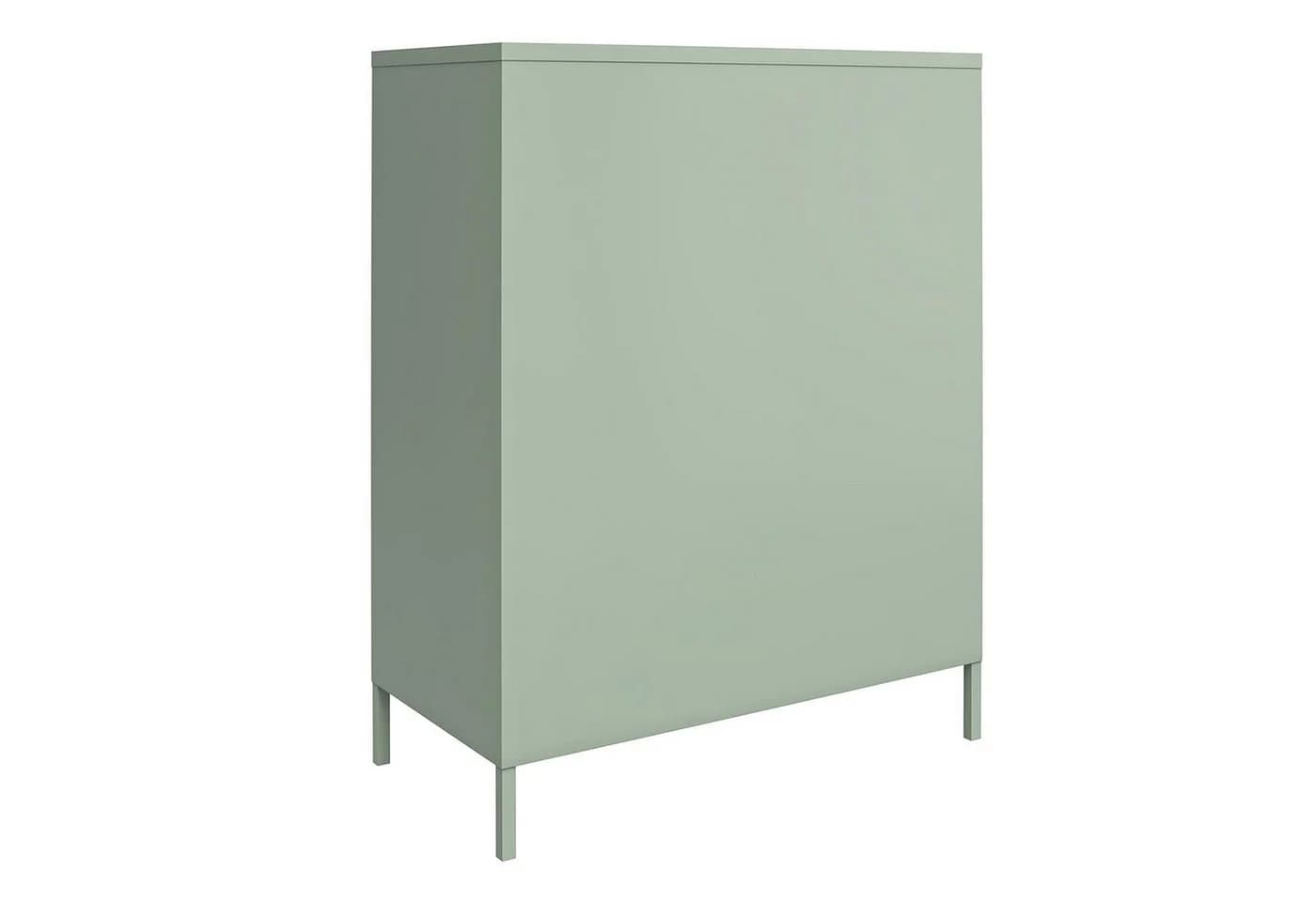 loft24 Metallschrank Mission District Highboard 2 Türen Retro Grün - Bild 4