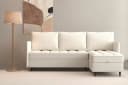 DOREL HOME Ecksofa LINDHUS L-Form Beige Cord Stauraum Bild 1