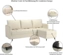 DOREL HOME Ecksofa LINDHUS L-Form Beige Cord Stauraum Bild 3