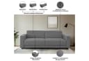 DOREL HOME Allie II Schlafsofa 3-Sitzer Creme mit Schlaffunktion Bild 3