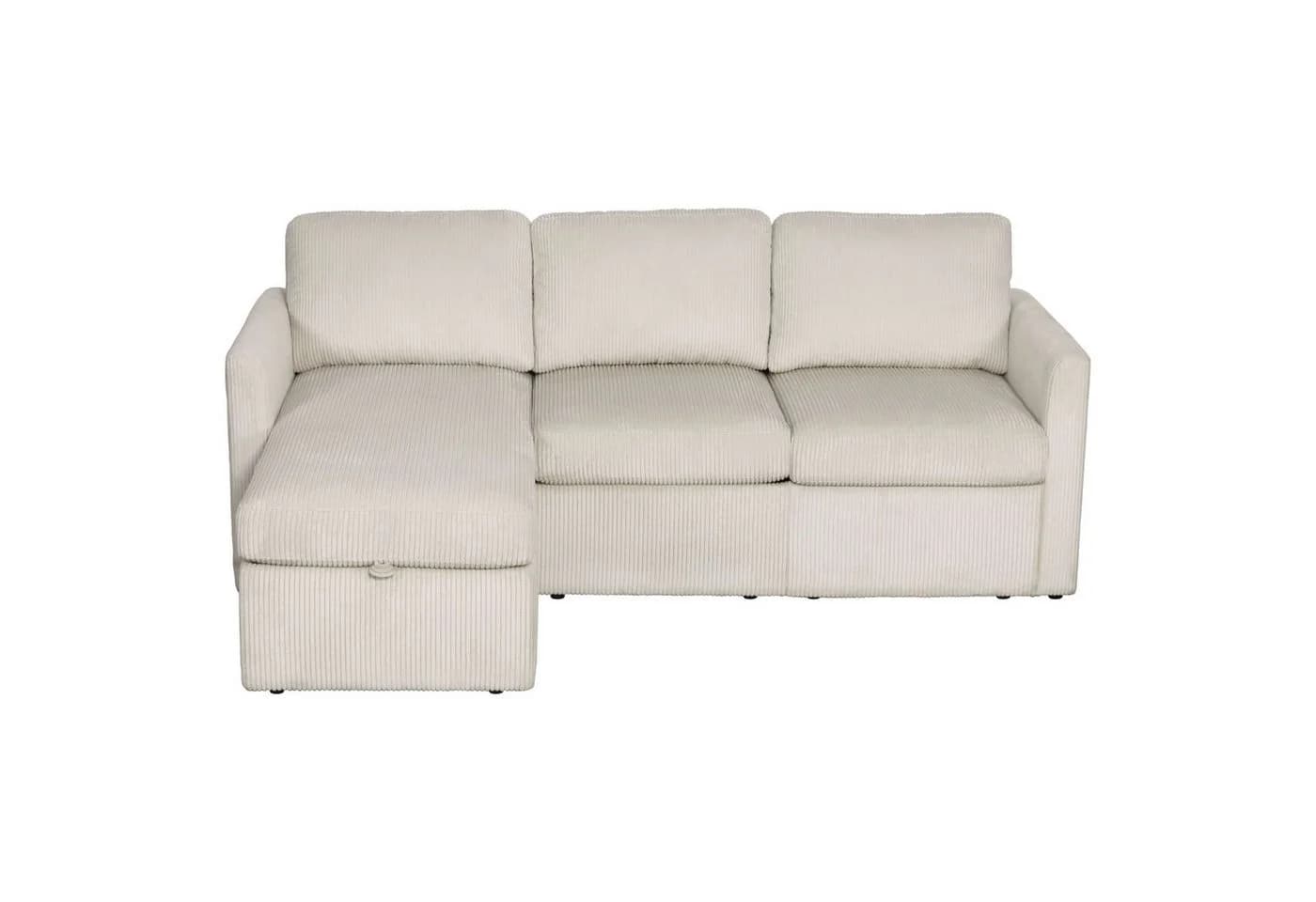 DOREL HOME Ecksofa NORDHUS L-Form mit Recamiere und Stauraum