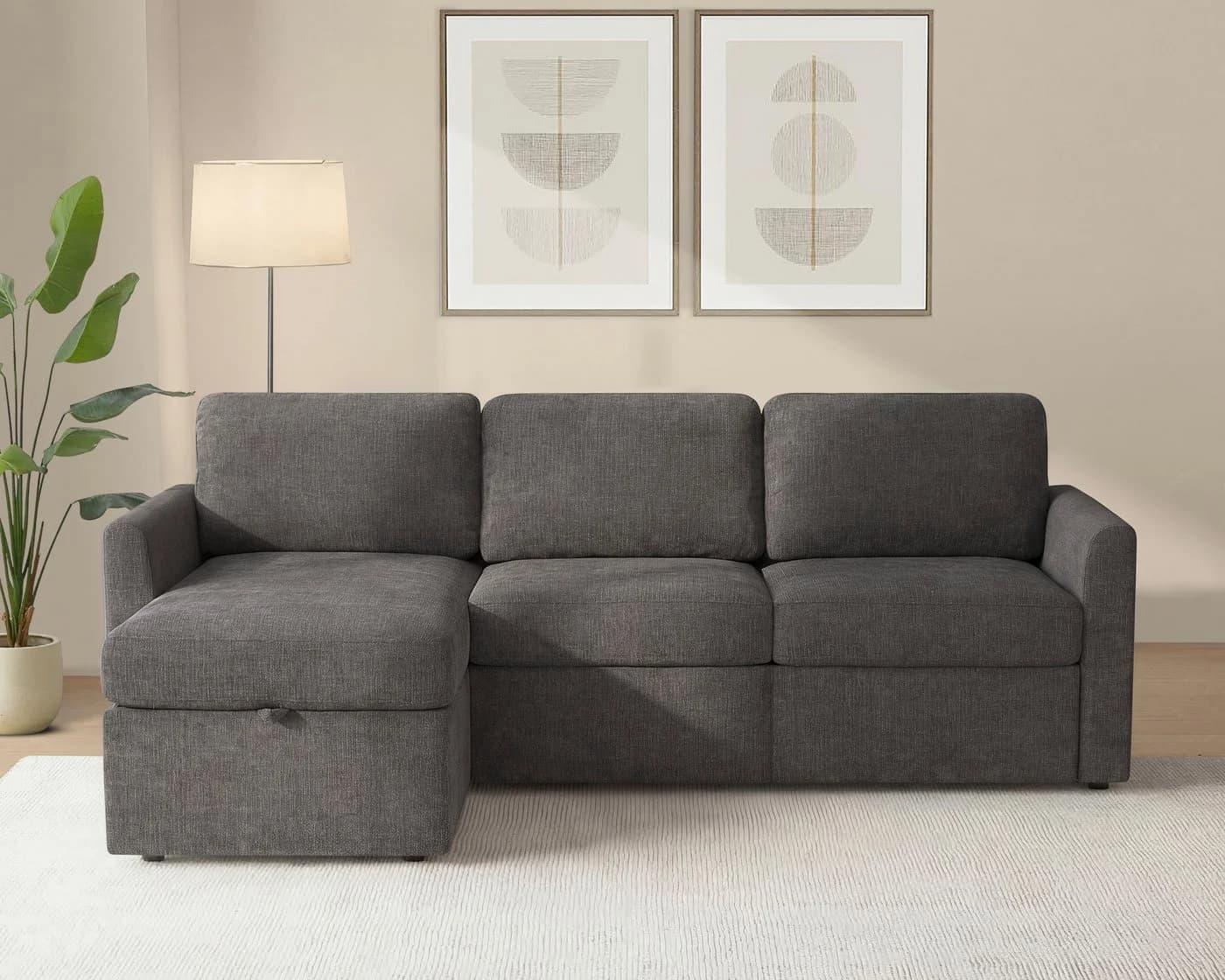 DOREL HOME Ecksofa NORDHUS L-Form Anthrazit mit Stauraum - Bild 4