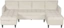 DOREL HOME Wohnlandschaft LINDHUS U-Form Creme Modulsofa Bild 1