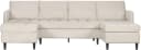 DOREL HOME Wohnlandschaft LINDHUS U-Form Creme Modulsofa Bild 4