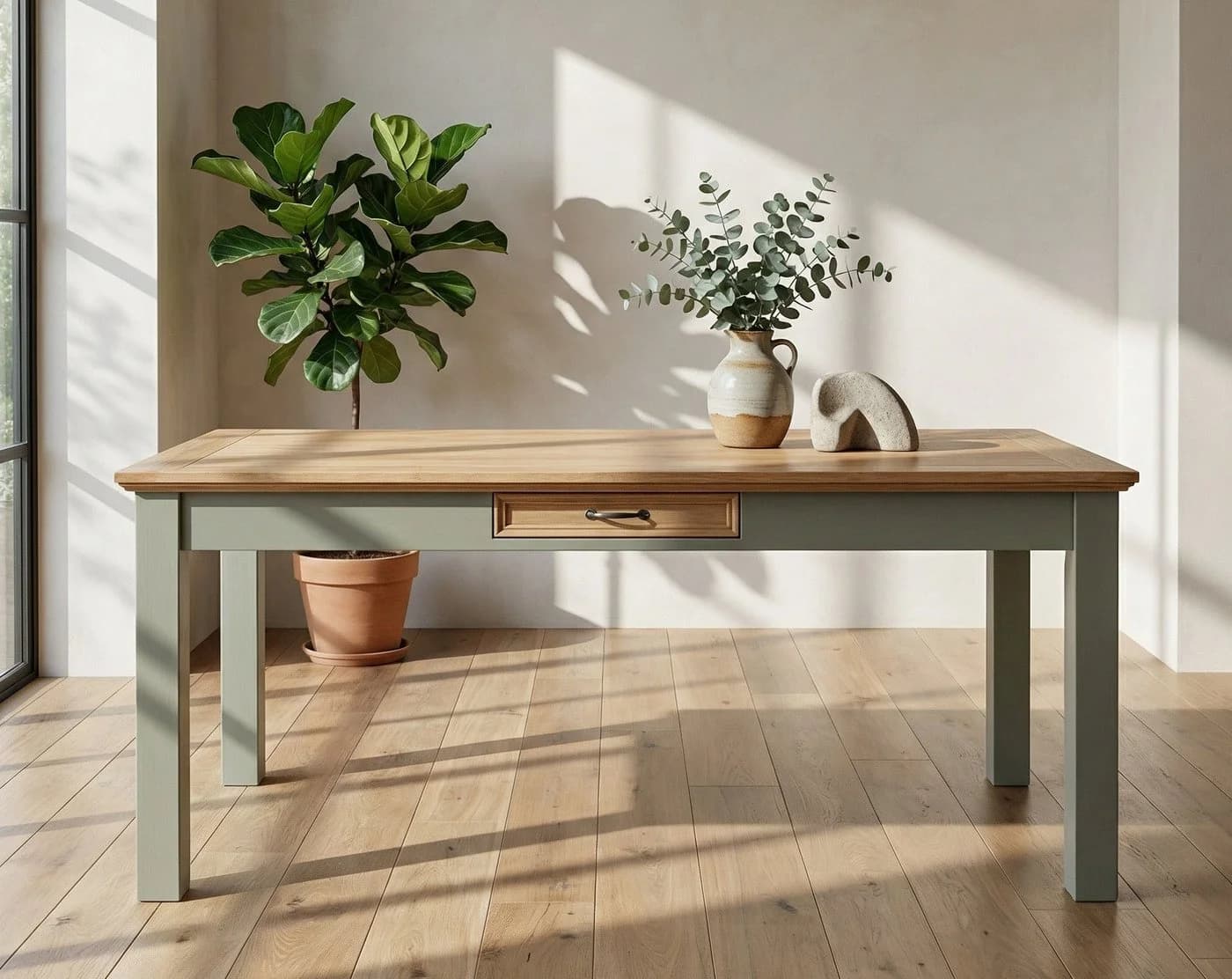 OTTO home Esstisch Selma mit Schublade Massivholz Kiefernholz