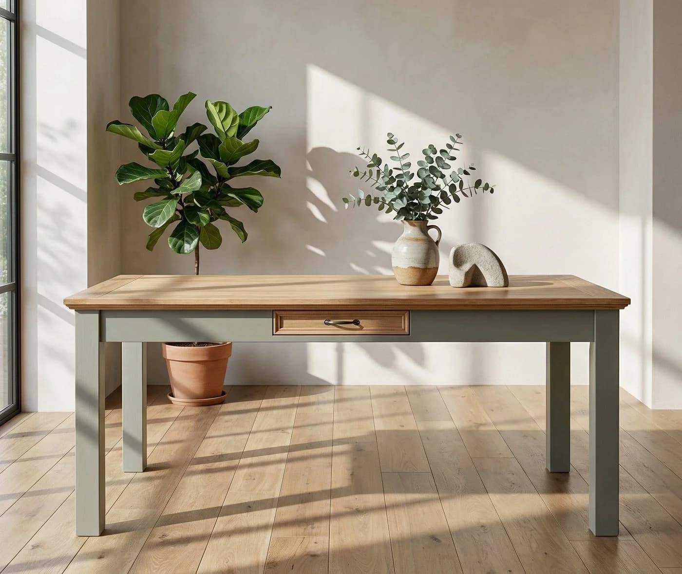 OTTO home Esstisch Selma mit Schublade Massivholz Kiefernholz