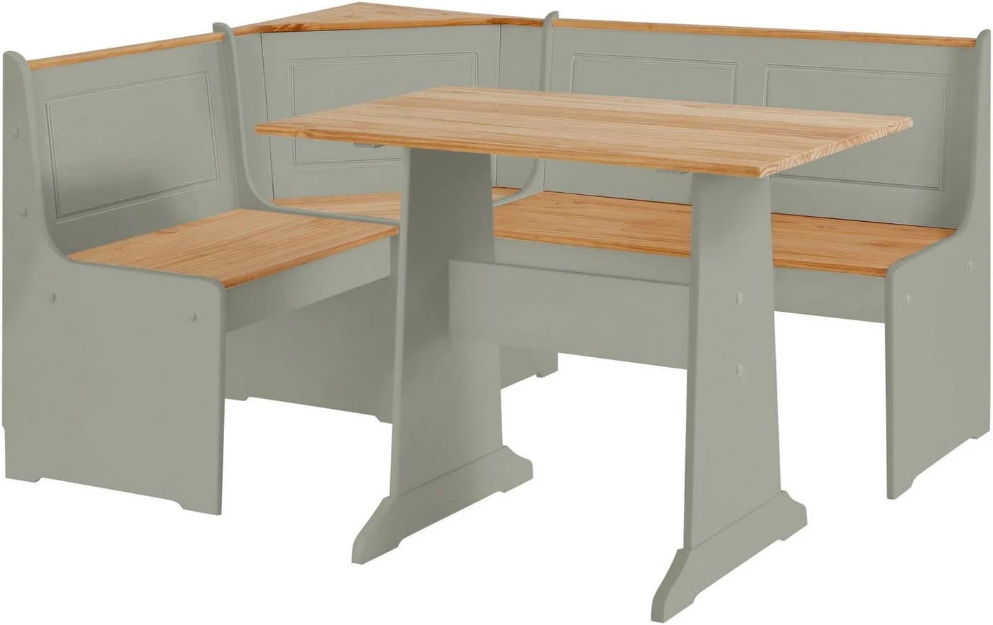 OTTO HOME Essgruppe Sascha Eckbank mit Tisch Massivholz Salbei