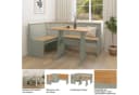 OTTO HOME Essgruppe Sascha Eckbank mit Tisch Massivholz Salbei Bild 3