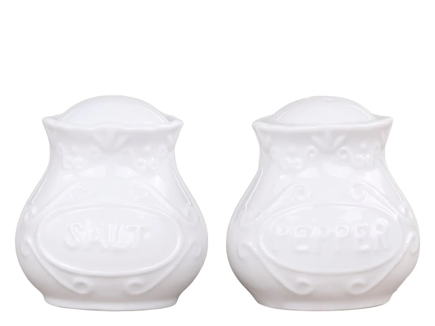 Chic Antique Salz- & Pfefferstreuer Set Provence Porzellan Weiß
