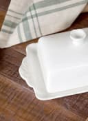 Chic Antique Butterdose Provence Weiß Porzellan Bild 4