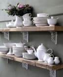 Chic Antique Butterdose Provence Weiß Porzellan Bild 5