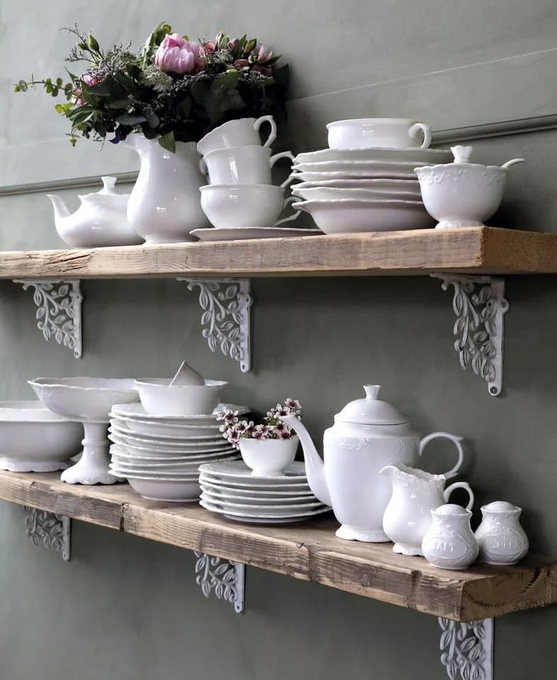 Chic Antique Butterdose Provence Weiß Porzellan - Bild 5