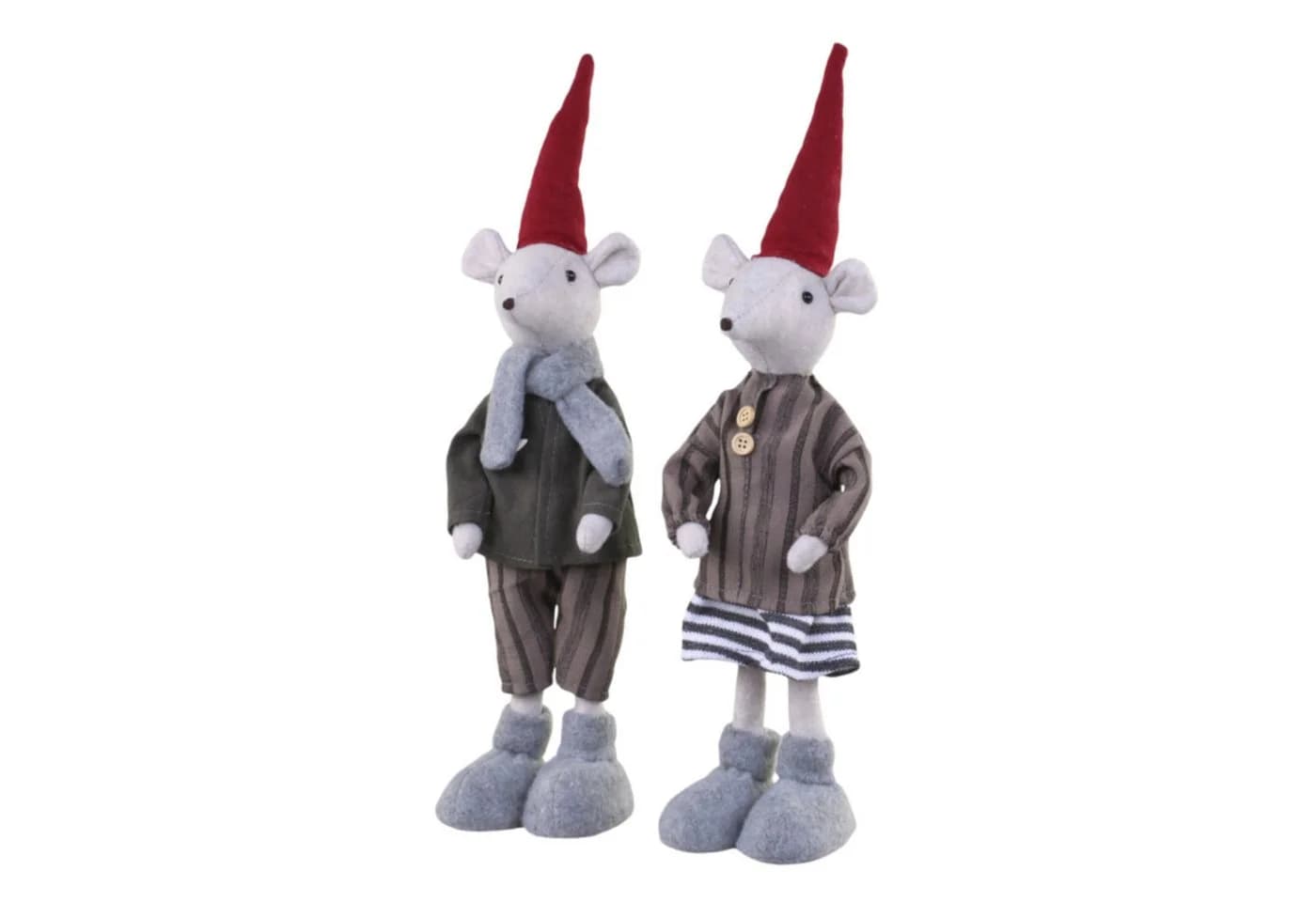 Chic Antique Weihnachtsmaus Set Asger & Agnes stehend 2er Set Bunt - Bild 2