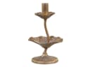 Chic Antique Kerzenständer Messing Antik Blattdekor Bild 1