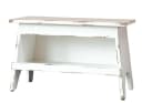 Chic Antique Hockerbank Holzbank Weiß 50cm Bild 2