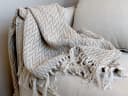 Chic Antique Decke Plaid Kuscheldecke 150x130cm Zick-Zack Muster Bild 1