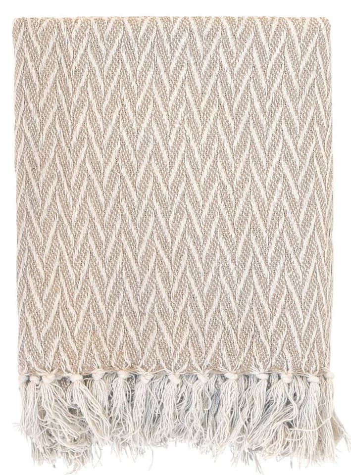 Chic Antique Decke Plaid Kuscheldecke 150x130cm Zick-Zack Muster - Bild 2
