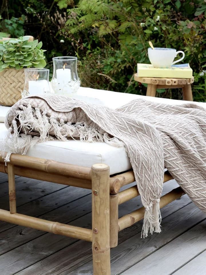 Chic Antique Decke Plaid Kuscheldecke 150x130cm Zick-Zack Muster - Bild 3