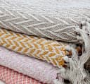 Chic Antique Decke Plaid Kuscheldecke 150x130cm Zick-Zack Muster Bild 5