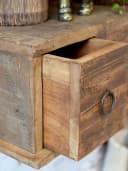 Chic Antique Wandregal mit 3 Schubladen Alt Holz Natur Bild 5