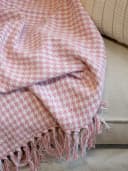 Chic Antique Wohndecke Plaid Himbeer 155x130cm Baumwolle Bild 1