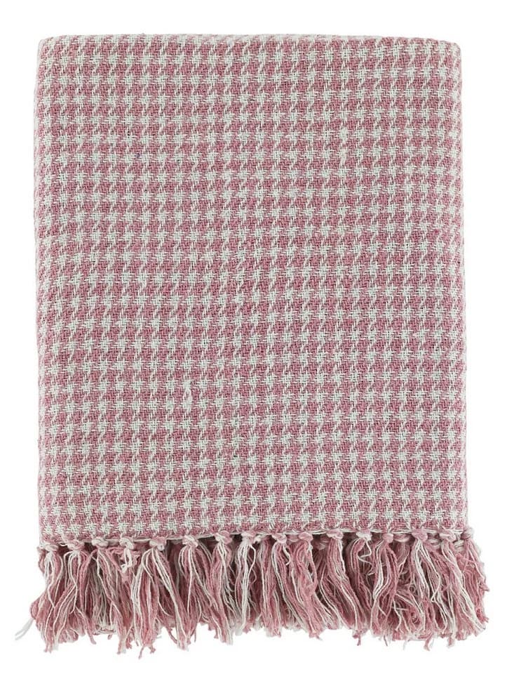 Chic Antique Wohndecke Plaid Himbeer 155x130cm Baumwolle - Bild 2