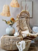 Chic Antique Hängeleuchte Geflochten Naturfarben E27 Bild 1