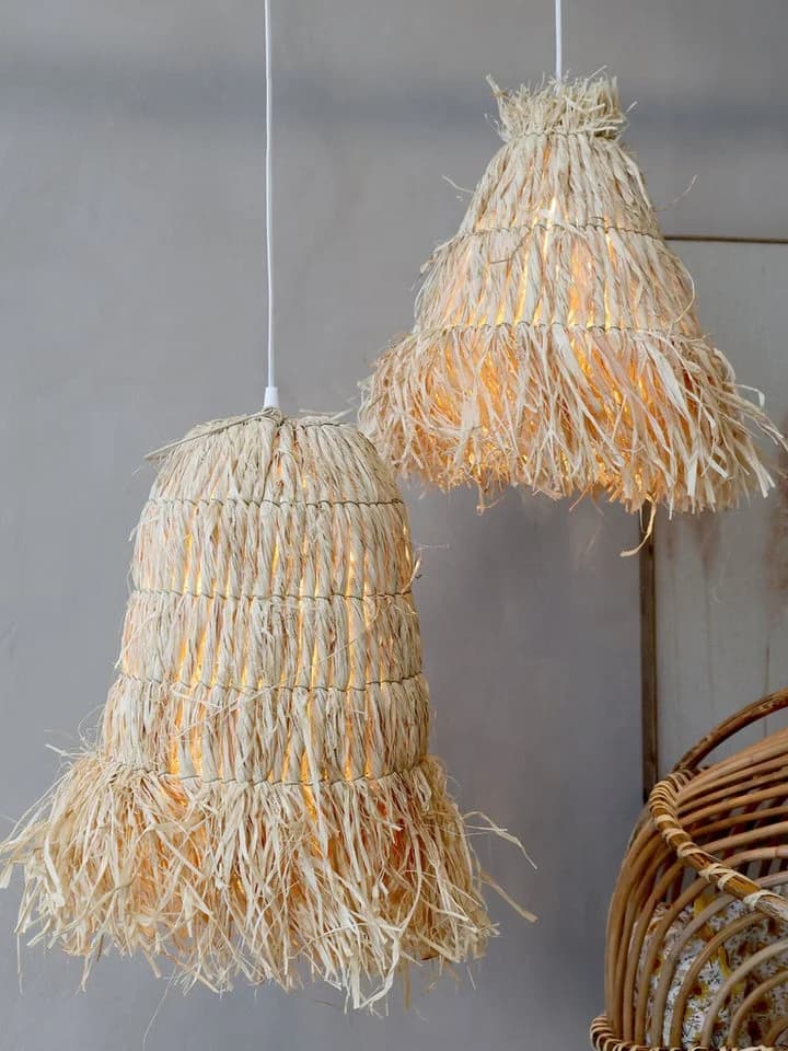Chic Antique Hängeleuchte Geflochten Naturfarben E27 - Bild 3