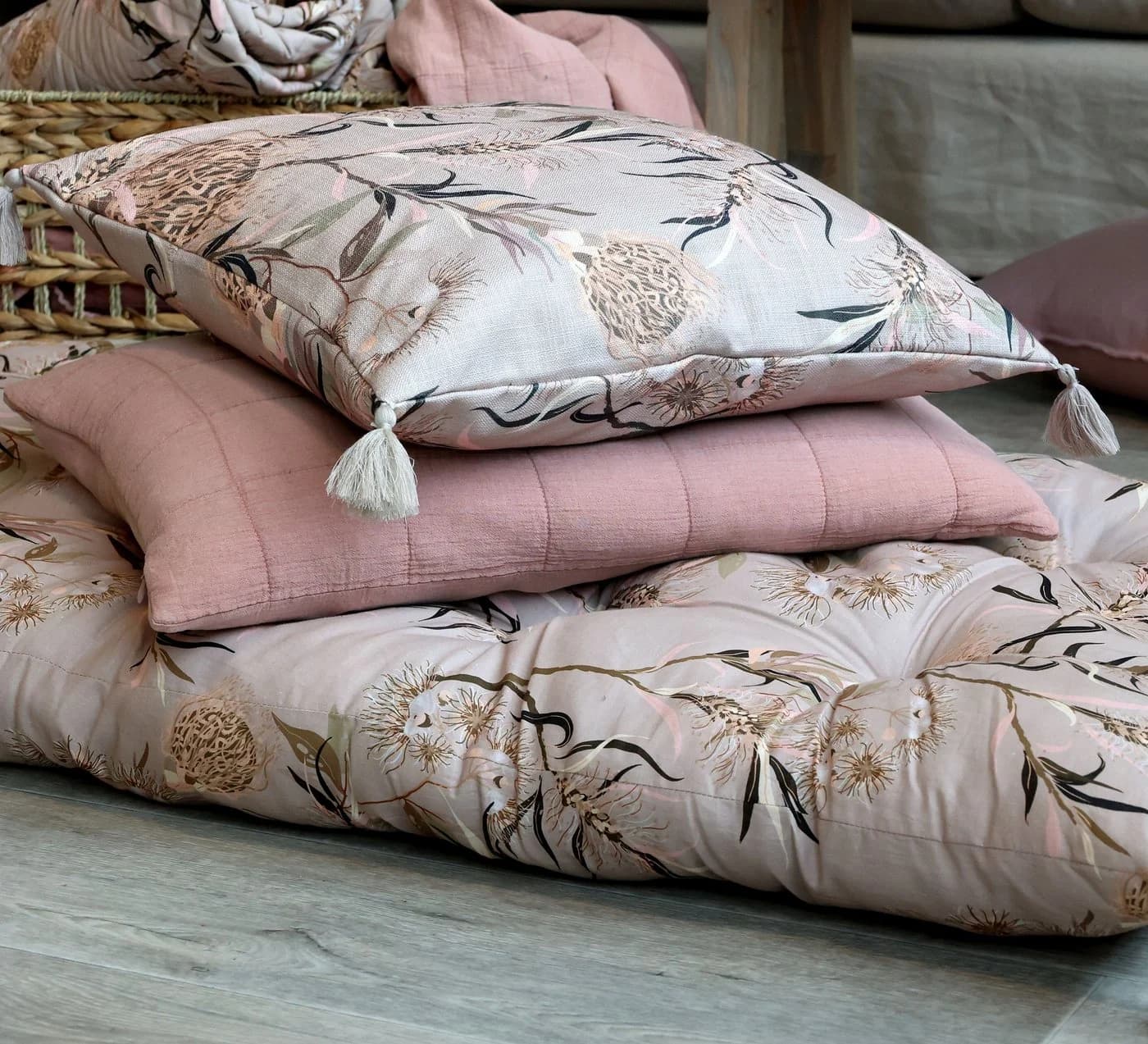 Chic Antique Kissenbezug Rosa Taupe Baumwolle - Bild 5