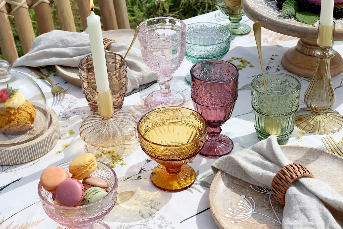 Chic Antique Gläser-Set 6x Trinkgläser 260ml Bunt Glas - Bild 4
