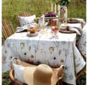 Chic Antique Tischdecke Aix Weiß mit Blumen Muster 240x140 cm Bild 1