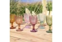 Chic Antique Weinglas-Set 6er Bunt mit Muster Glas Bild 1