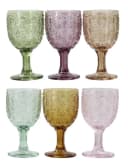 Chic Antique Weinglas-Set 6er Bunt mit Muster Glas Bild 2