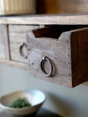 Chic Antique Wandregal mit 3 Schubladen Alt Holz Natur Bild 5