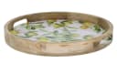 Chic Antique Dekotablett Rund Mangoholz Natur-Braun mit Griff Bild 2